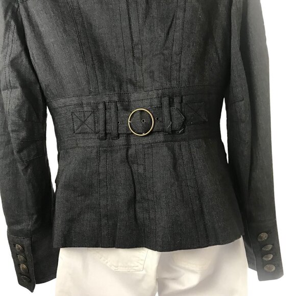 Alba Conde Women's Gray Lined Long Sleeve Tailored Short Blazer Jacket Size 38 - Picture 9 of 16